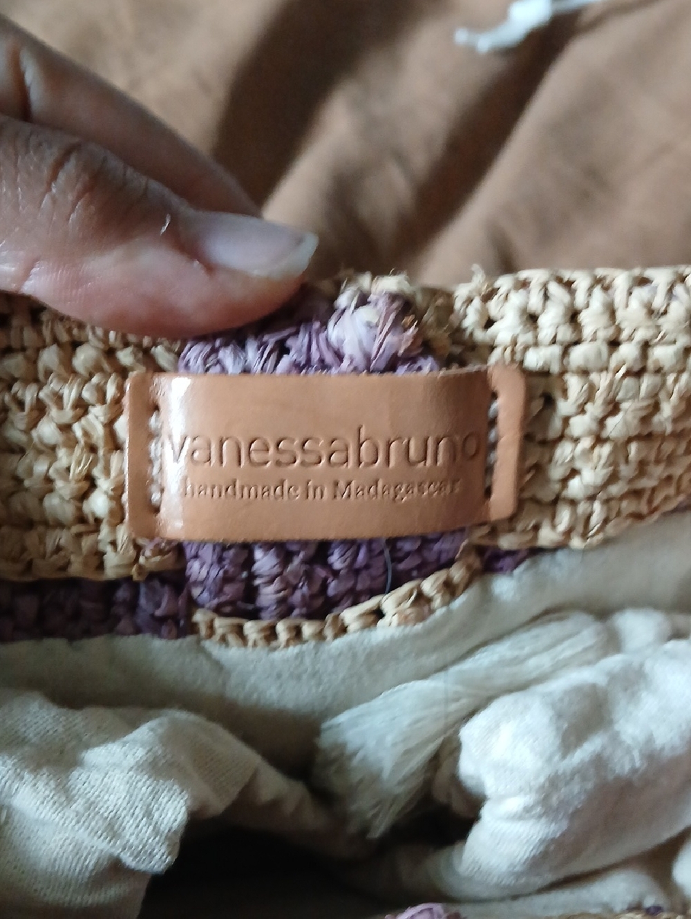 Woven Check Pattern Straw Bag - Picture 9 of 9